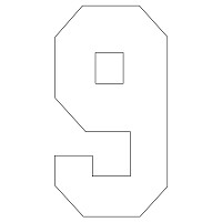 block font number nine